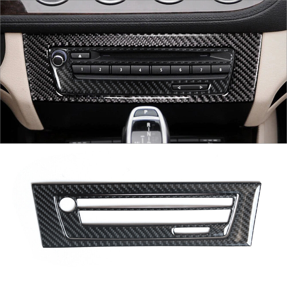 2x Carbon Fiber Radio With Navigaiton System Cover Trim for BMW Z4 E89 2009-2016