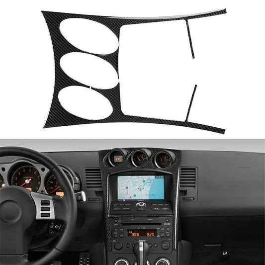 Carbon Fiber Interior AC Control Panel Cover Trim Fit for Nissan 350Z 2006-2009 2008