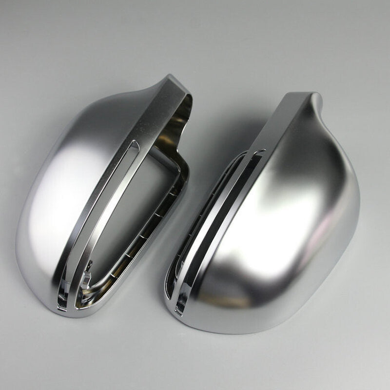 Matt Chrome Mirror Cover Rearview Side Mirror Cap for Audi A4 B8 A6 C6 A5