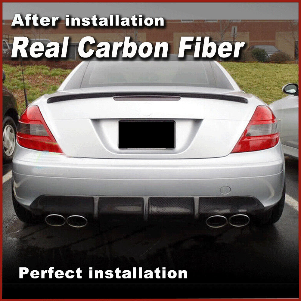 Fit for Benz SLK Class R171 SLK350 2004-10 REAL Carbon Rear Bumper Diffuser Lip