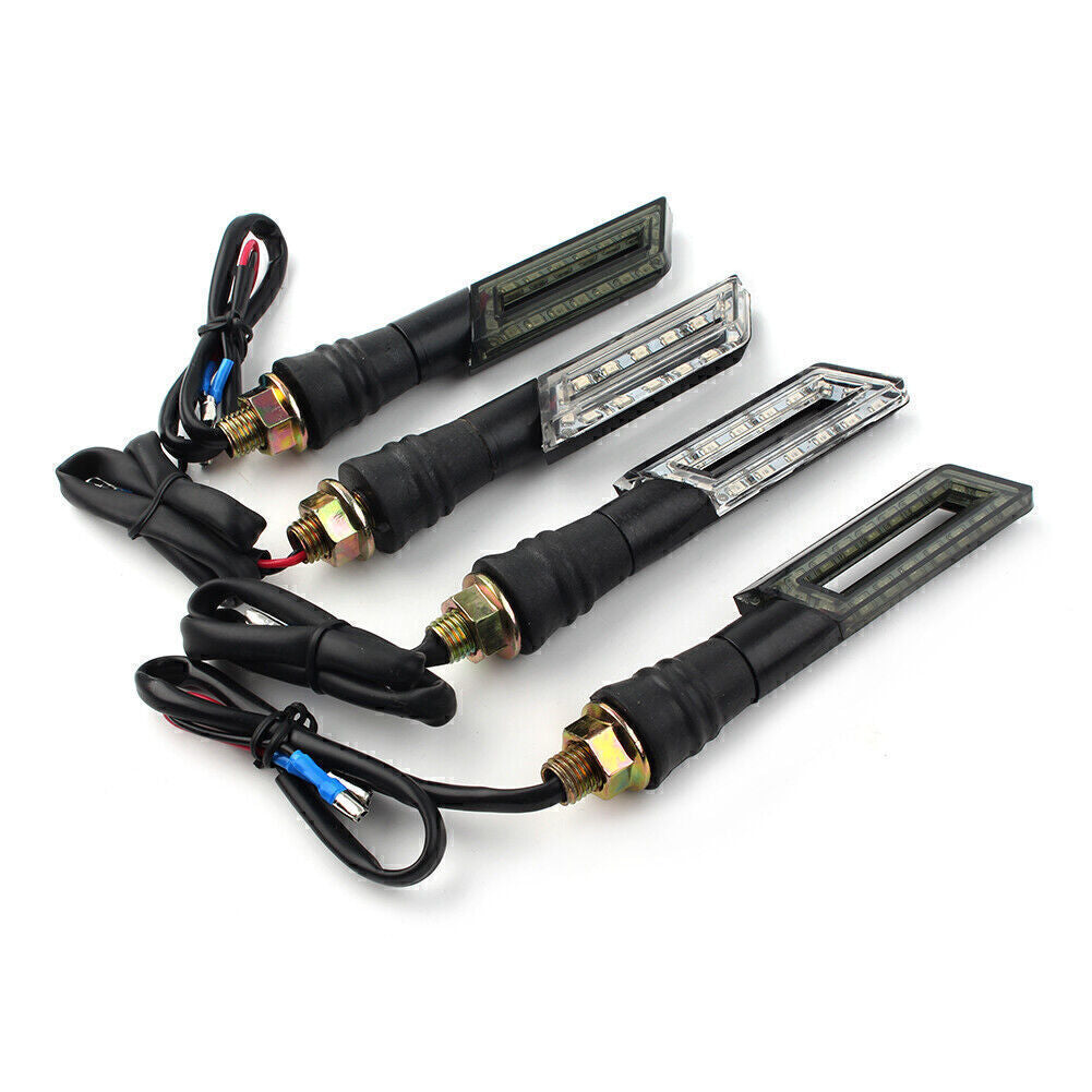 2 x Universal 15 LED Motorcycle Turn Signal Indicators Taillight Amber Light 12V
