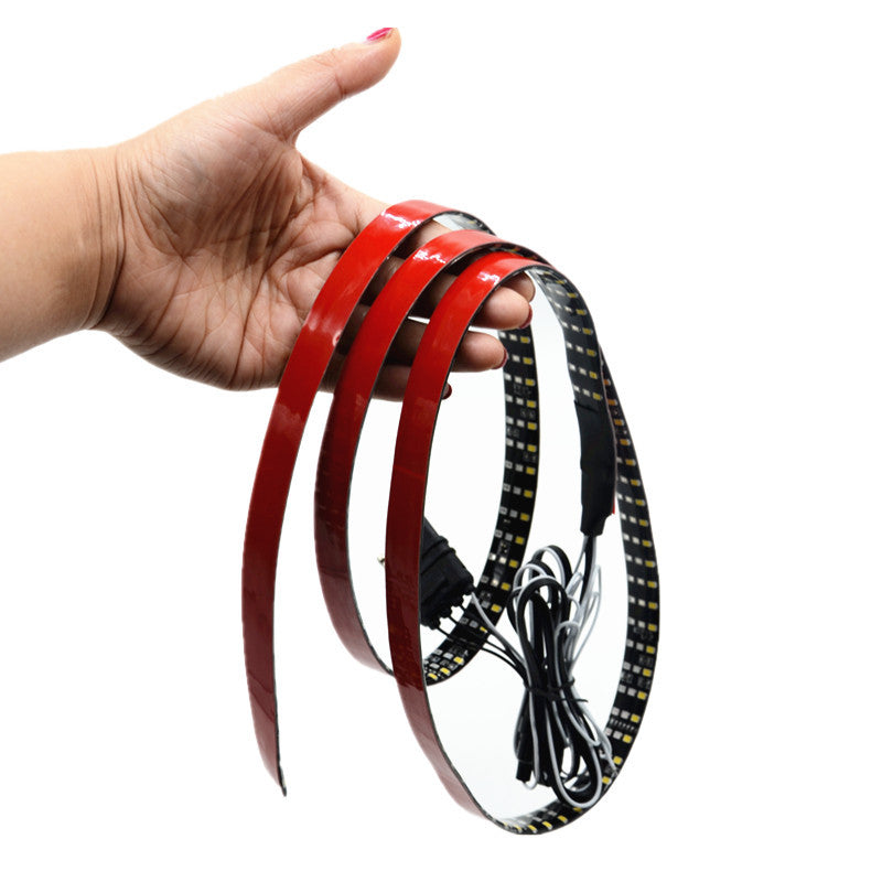 60 Inch 3-Row LED Truck Tailgate Light Bar Strip Reverse Stop Turn Signal Lamp
