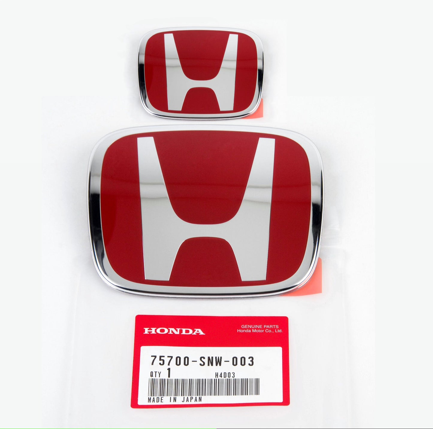 FIT RACING Red H Emblem Front  Rear For 06-15 for HONDA for CIVIC SEDAN EX LX SI