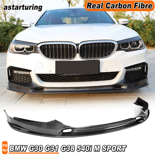 for BMW G30 G31 G38 540i M SPORT 2017-2020 REAL Carbon Front Bumper Lip Spoiler