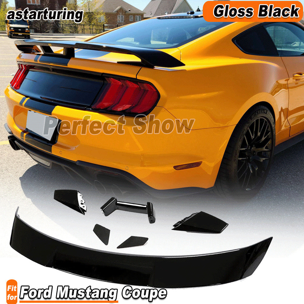 for Ford for Mustang Coupe 15-19 Gloss Black Rear Trunk Spoiler Racing Boot Wing Lip