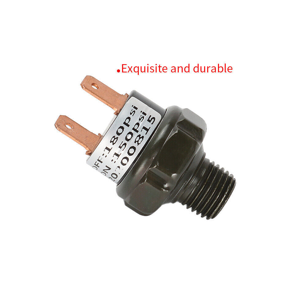 Air Pressure Switch Tank Mount Thread 150-180PSI 1/4 NPT 12V For Train Horn New