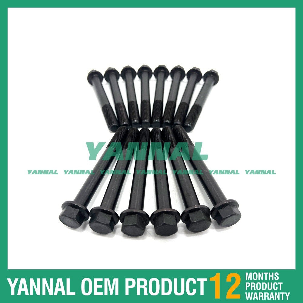 14X cylinder head bolts for Yanmar 3TNE66 excavator engine parts