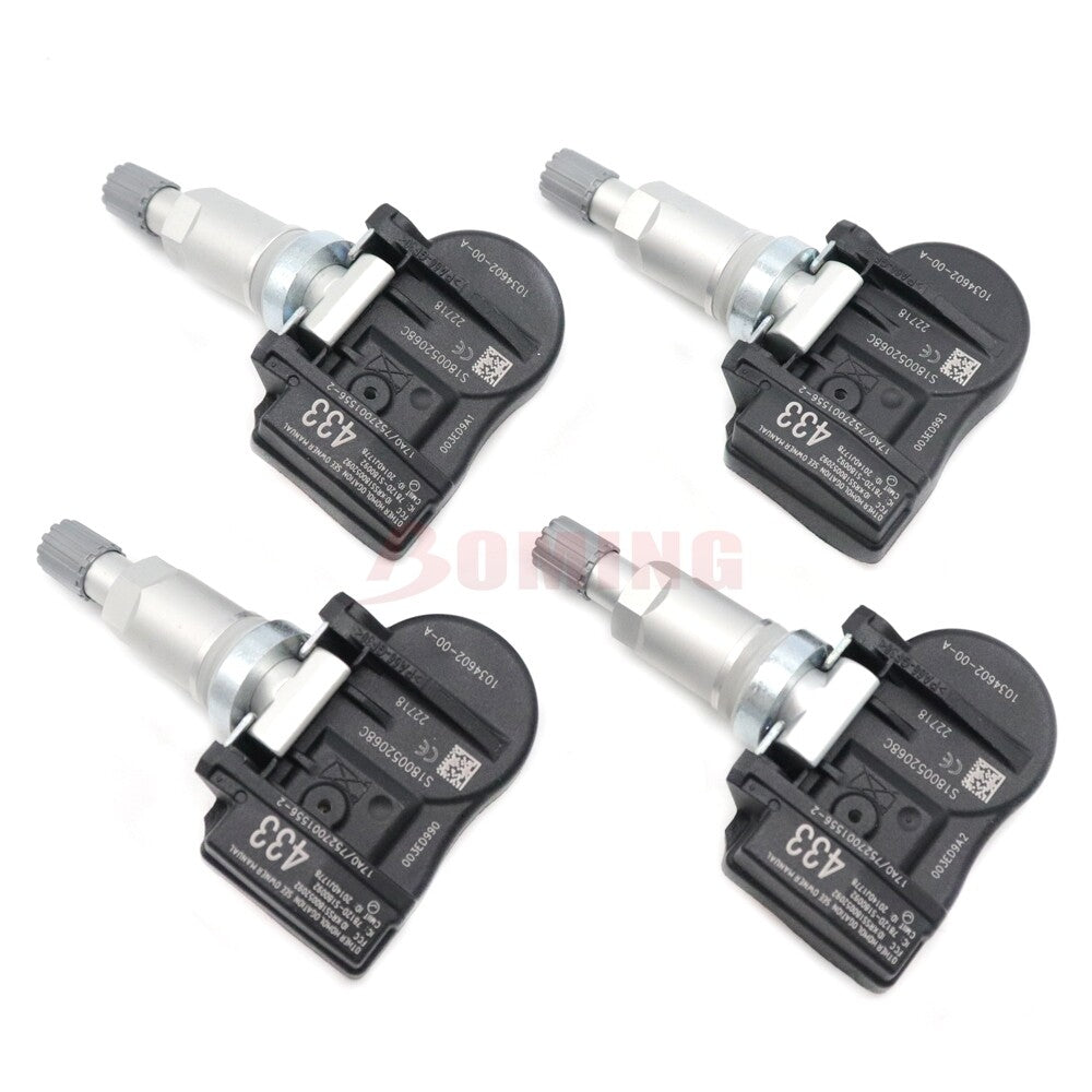 4x 433MHz Tire Pressure Monitoring System TPMS 103460200A for Tesla Model 3 S X