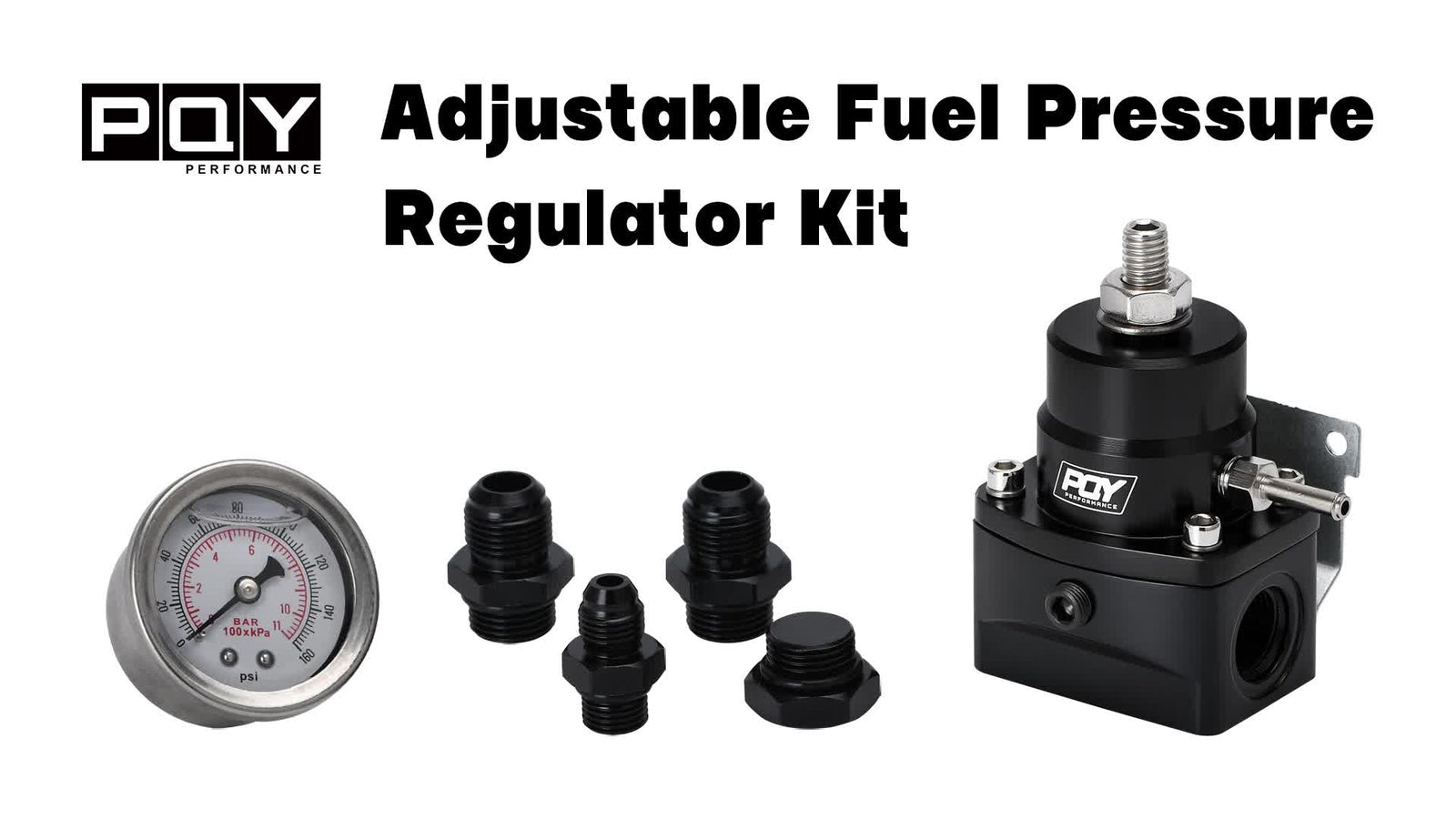 Adjustable High Pressure AN8 AN6 Fuel Inject Pressure Regulator With Gauge Boost