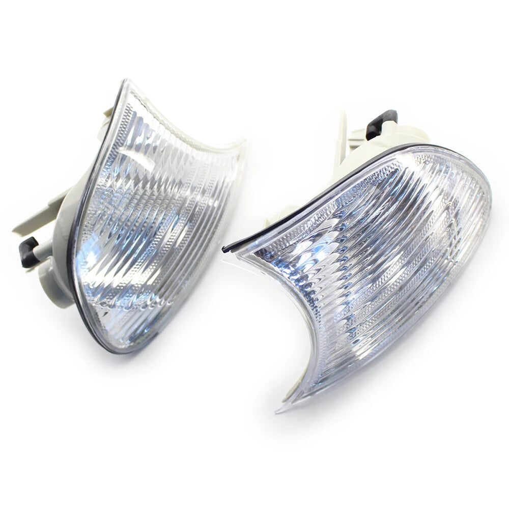 2PC for BMW E46 2-Door 1998- 2001 Turn Signal Corner Light Lamp White No bulb