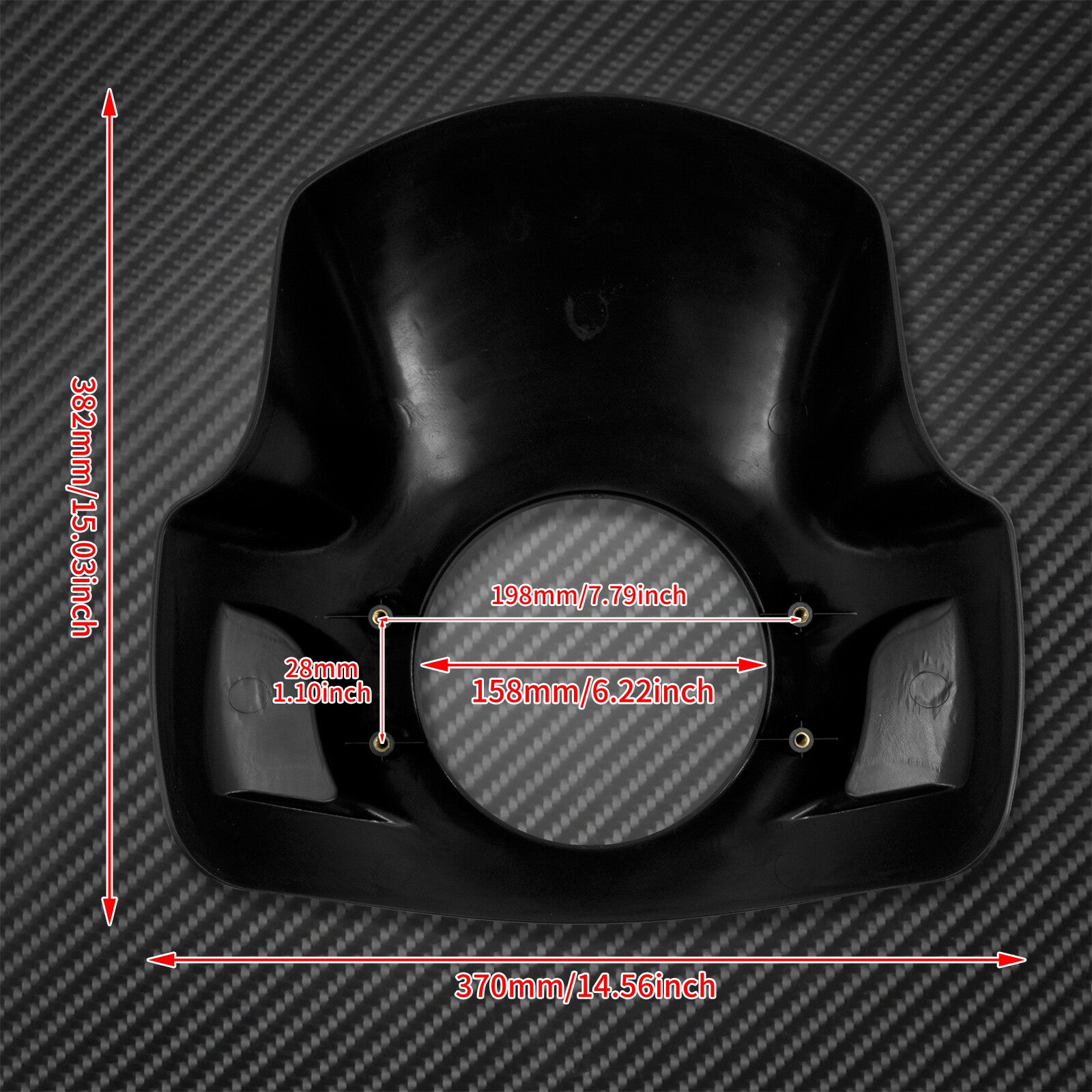 35-49MM Fork Front Windshield Fairing 5.75 Headlight Windscreen Fit for Harley