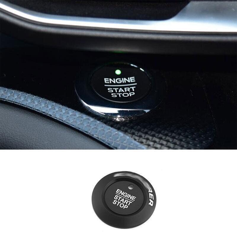 Start Button Ignition Switch Cover Trim for Ford Explorer 20-2022 Black Aluminum