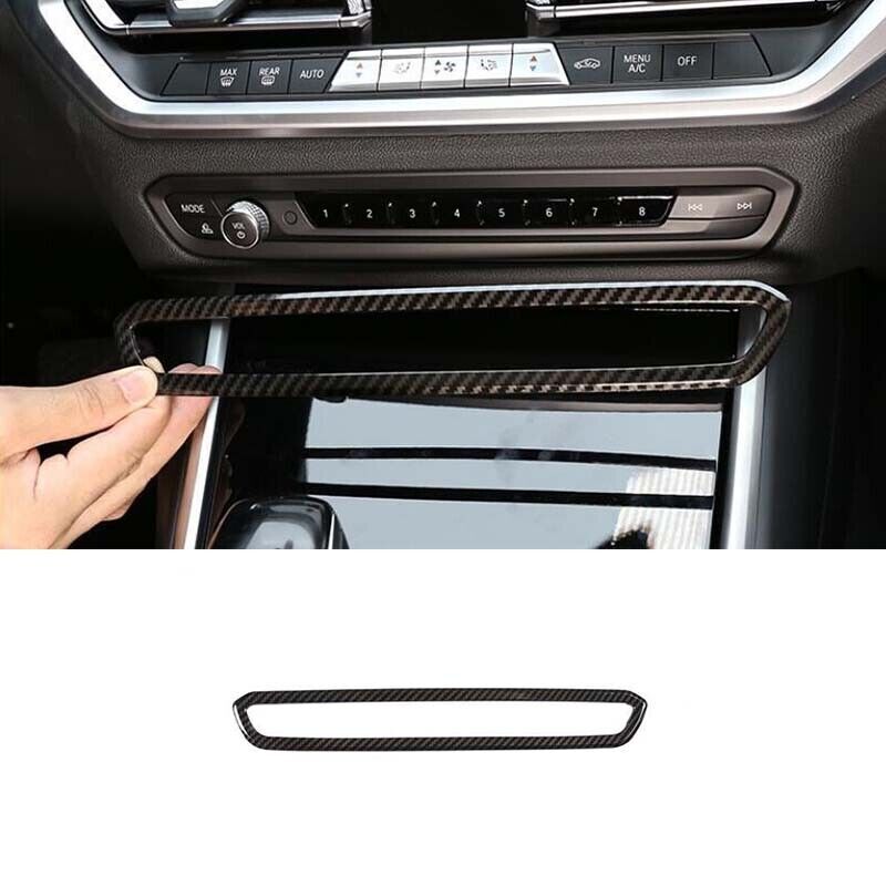 Central Console CD Switch Frame Trim for BMW 4-Series 2021-2023 ABS Carbon Fibre