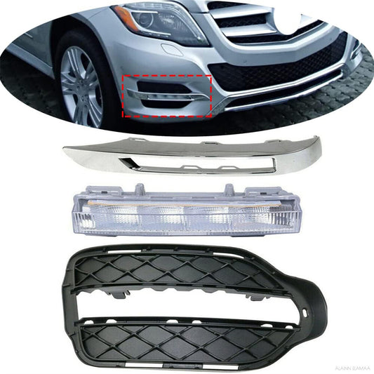 3pcs Front Right Fog Driving Light ASSY for Mercedes for Benz X204 GLK350 2013-2015