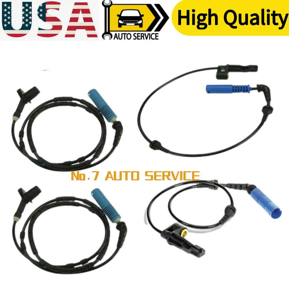 4 PCS NEW ABS Wheel Speed Sensor Front Rear Left Right for BMW E46 Z4 323i 318i