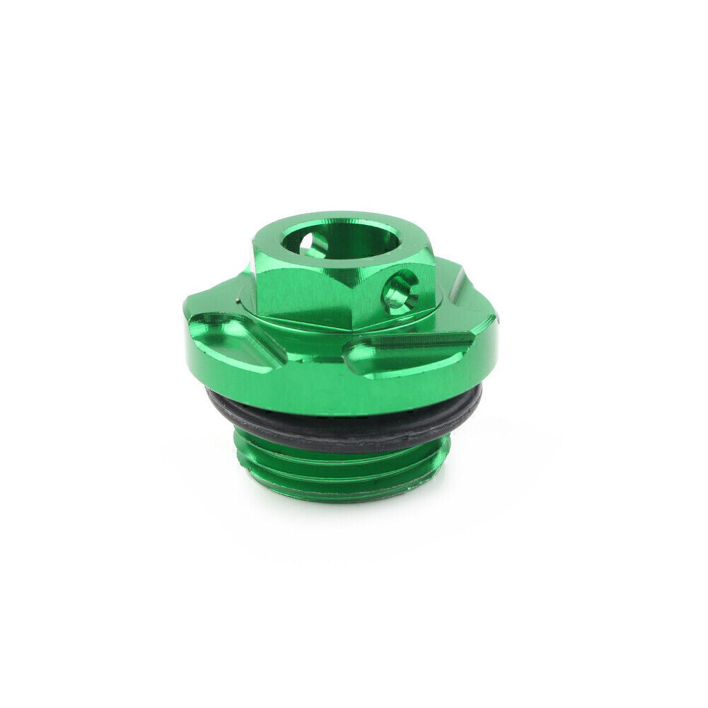 for Kawasaki KX250 KX250F KLX450R KX450F 1x Green Engine Oil Fill Plug Screw Cap