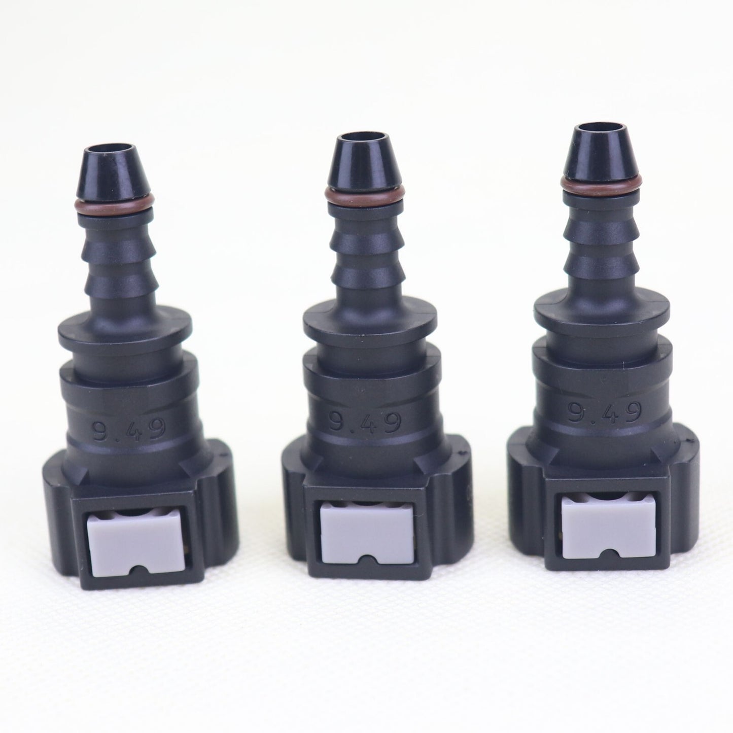 3-Piece Pack of 9.49mm SAE 1/4-inch Nylon Fuel Line Quick Connectors for Releasing and Disconnecting Hose