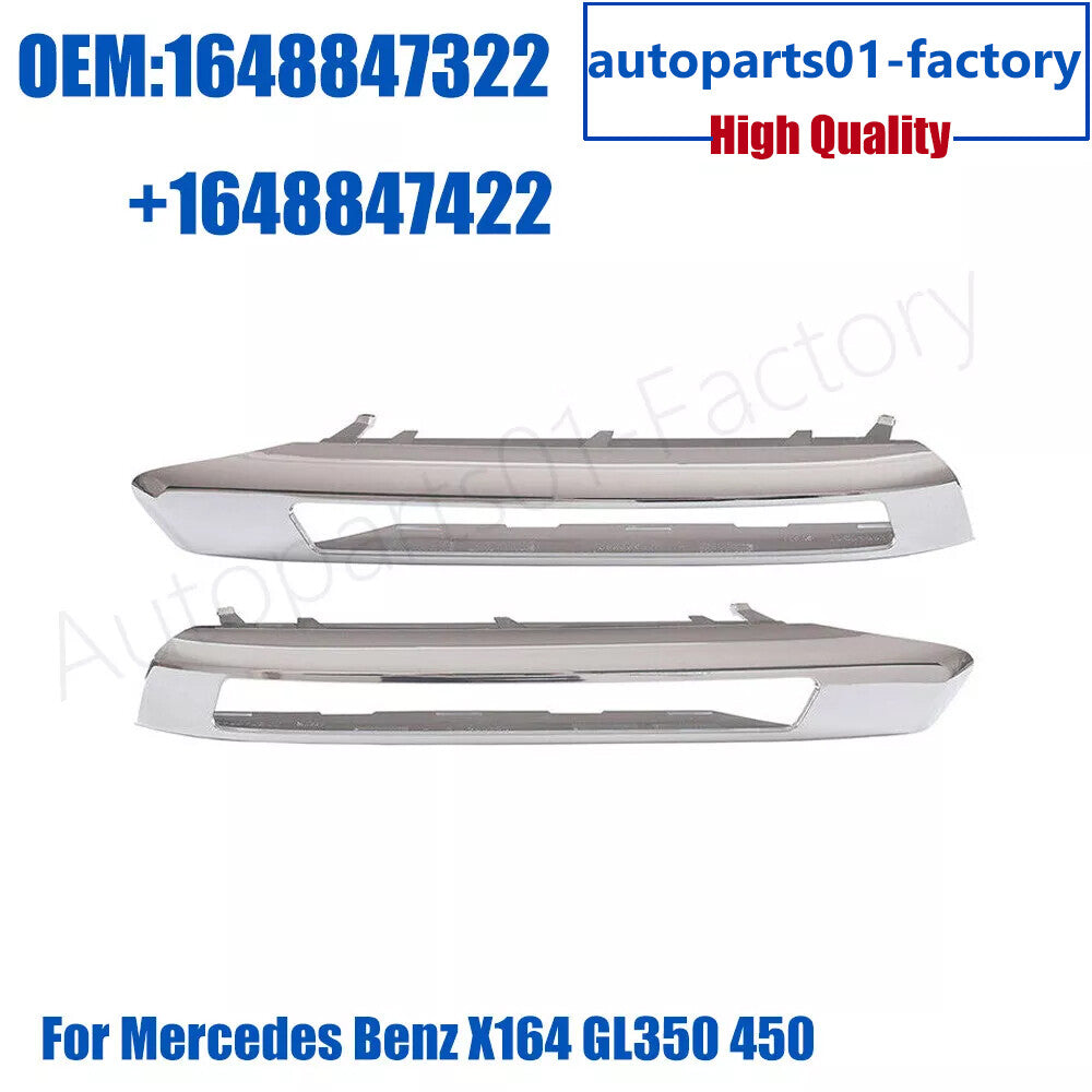 1Pair Front LR Bumper Grille Fog Light Lamp Cover for Mercedes X164 GL350 450