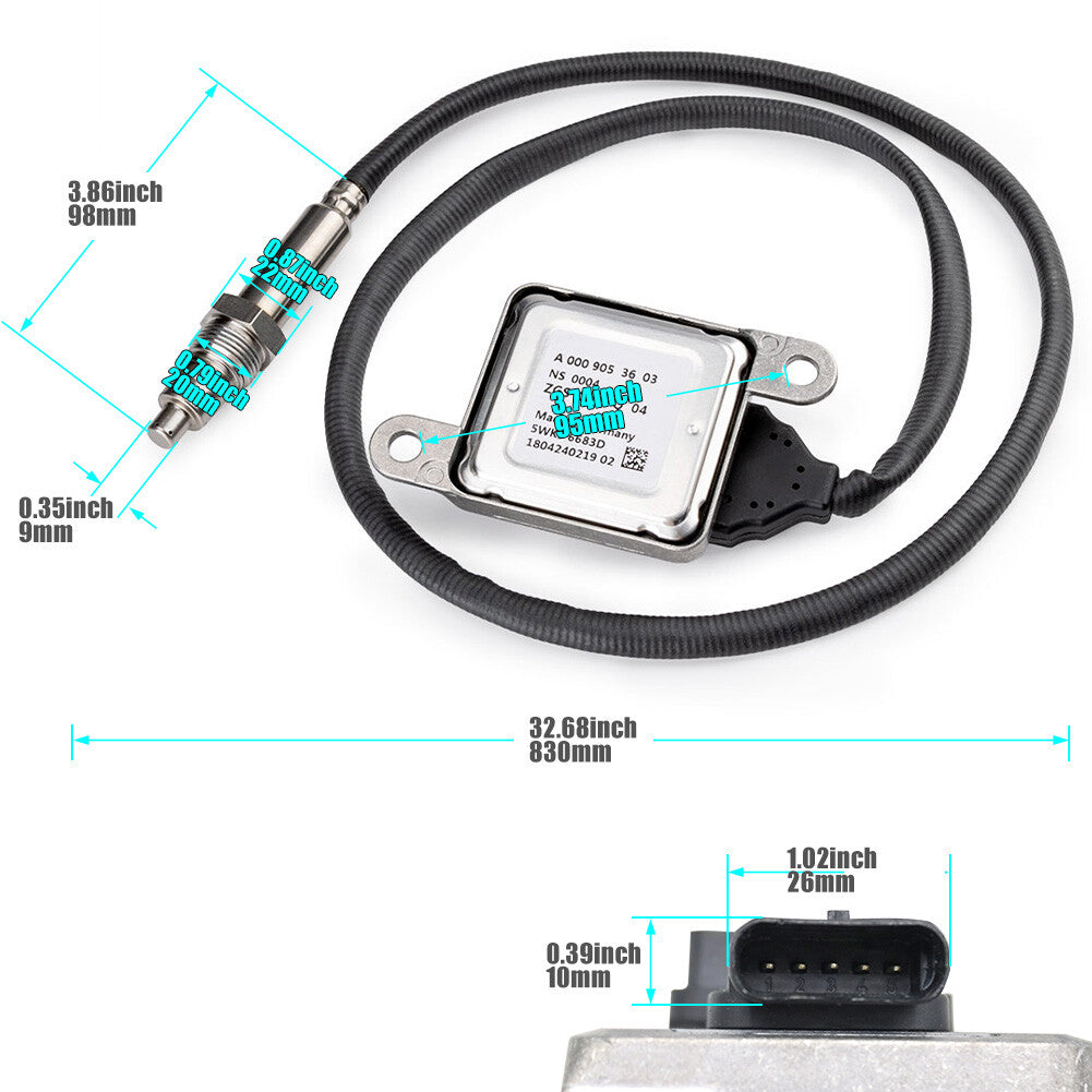 Downstream Nox sensor A0009053603 is suitable for Mercedes-Benz W166, W221, ML320, ML350, S350, and GL350 models.
