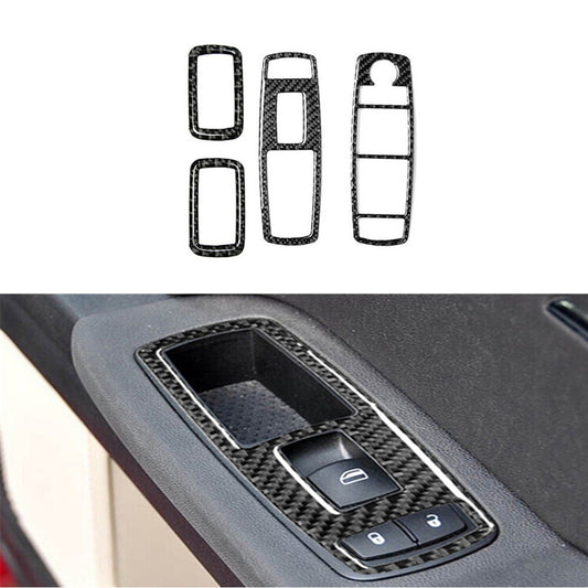 4Pcs Carbon Fiber Window Control Cover Trim for Dodge Journey 2009-2010 SXT SE