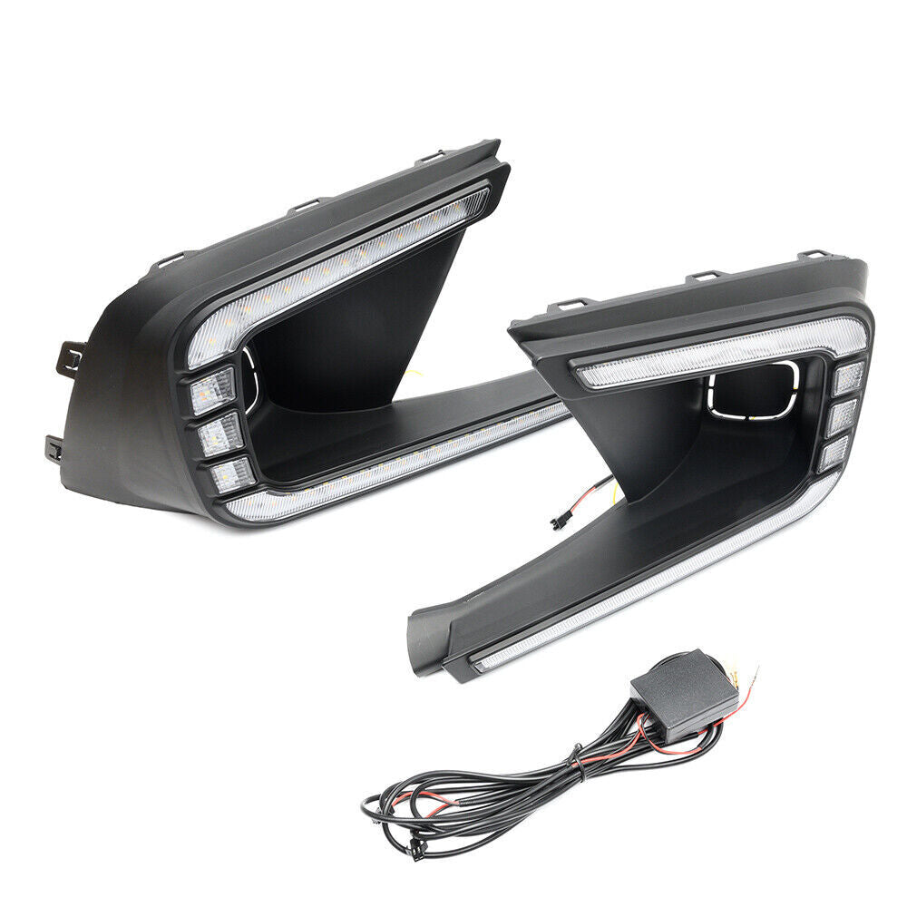 for Honda for Civic 2022 2023 LED DRL Daytime Running Lights Fog Lamp w/ Turn Signal