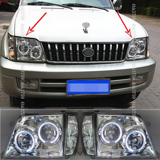 LED Headlights Headlamp for Toyota for LAND CRUISER PRADO LC90 Set LH + RH 1996-2002