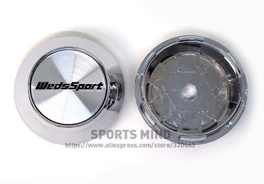4x68mm Weds Sport Chrome Alloy Badge Wheel Caps Rim Caps Decal Badges TE37