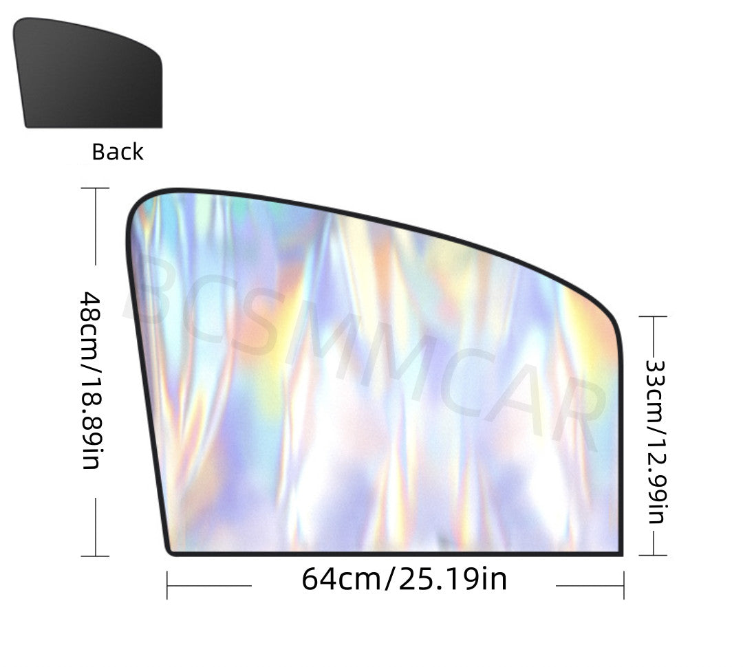 2pcs Magnetic Car Side Front Window Sun Shade Cover Mesh Shield UV Protection