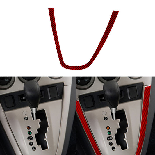 Red Carbon Fiber Gear Shift Surround Frame Cover Trim for Toyota Matrix 2009-14