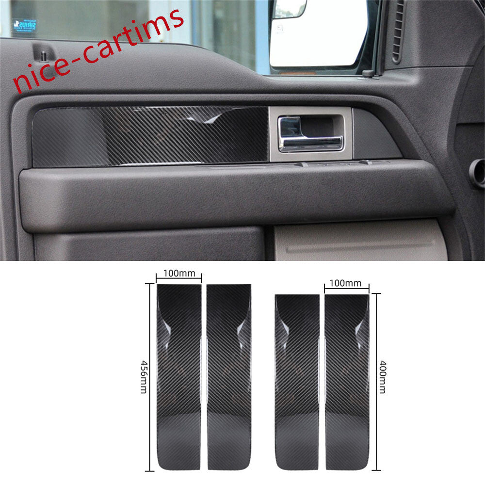 4¡ÁCarbon Fiber Interior Door Side Panel Decorative Cover for Ford F150 2009-14 A