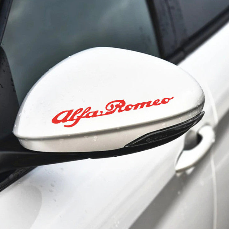 4-Piece Red Car Cast Vinyl Brake Caliper Stickers, Badges, and Decals for Alfa Romeo