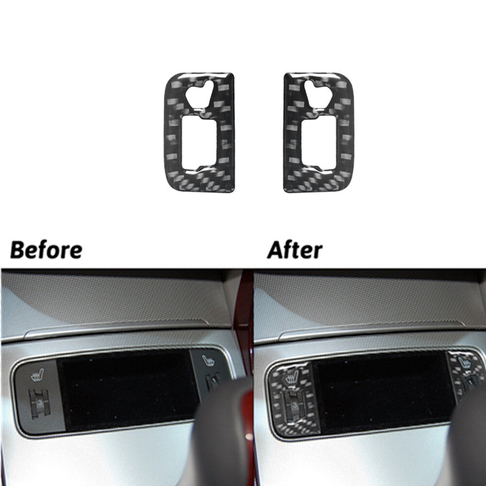 Carbon Fiber Interior for Seat Heating Panel Cover Trim for Hyundai Azera 2006-2011