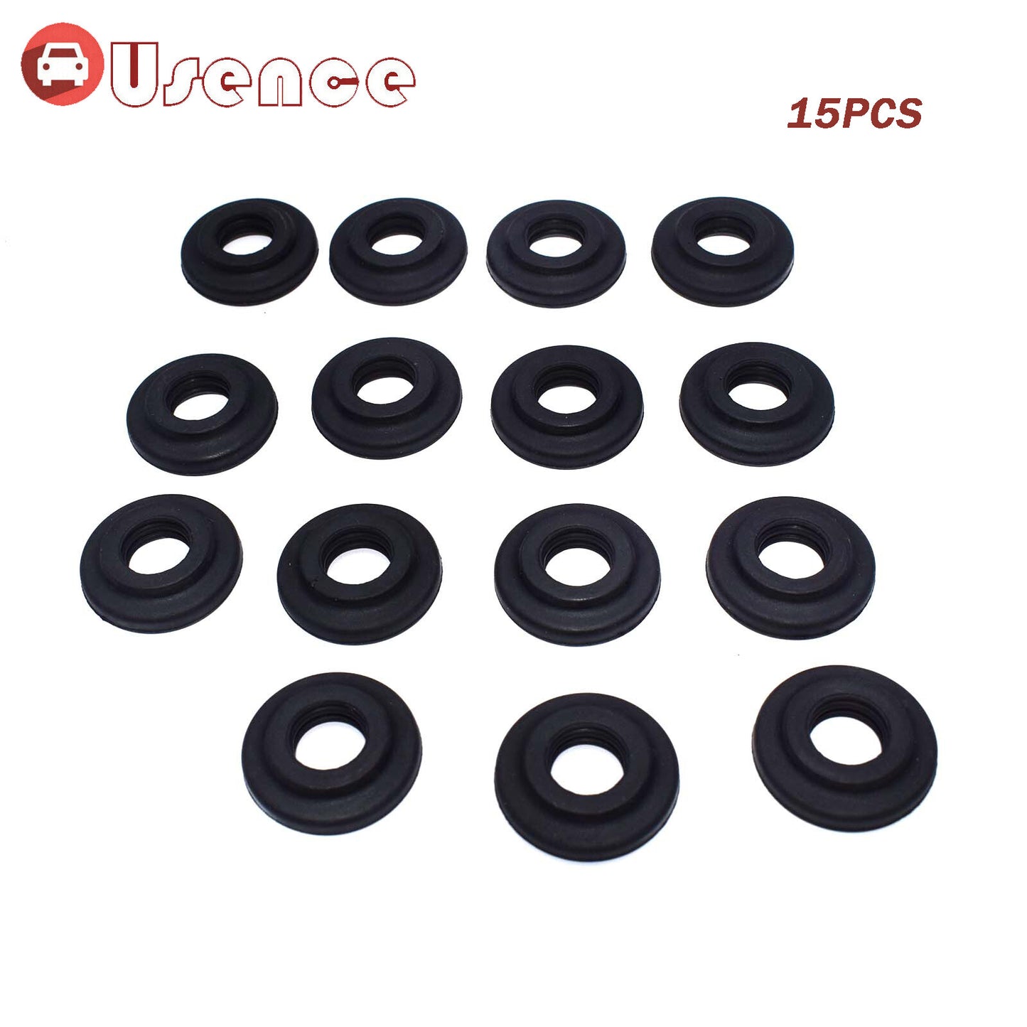 15PCS Black Valve Cover Bolt Seals 11121437395 for BMW E34 E36 E39 E46 E53 E60
