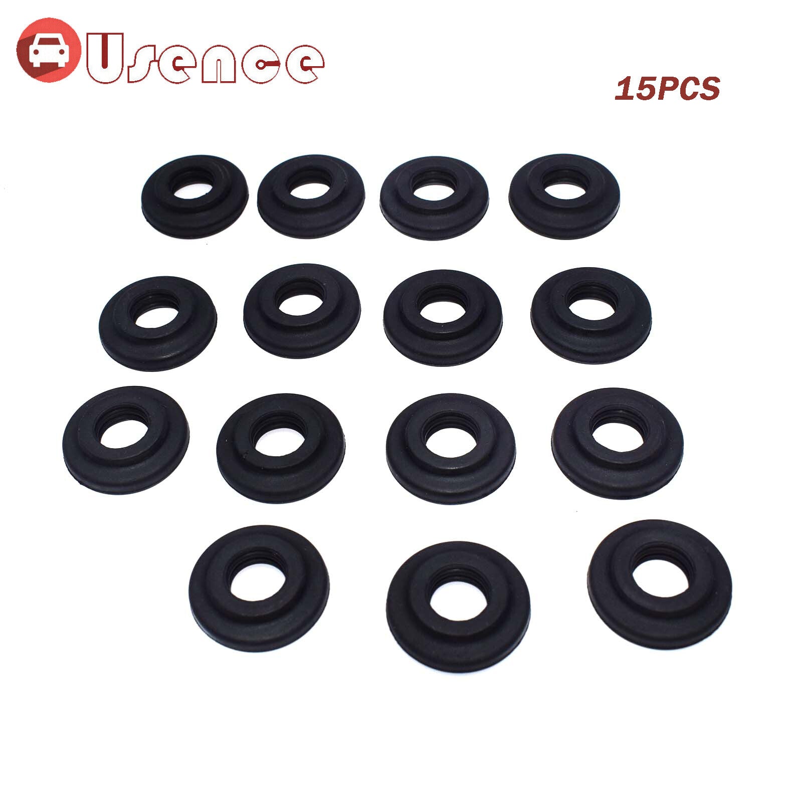 15PCS Black Valve Cover Bolt Seals 11121437395 for BMW E34 E36 E39 E46 E53 E60