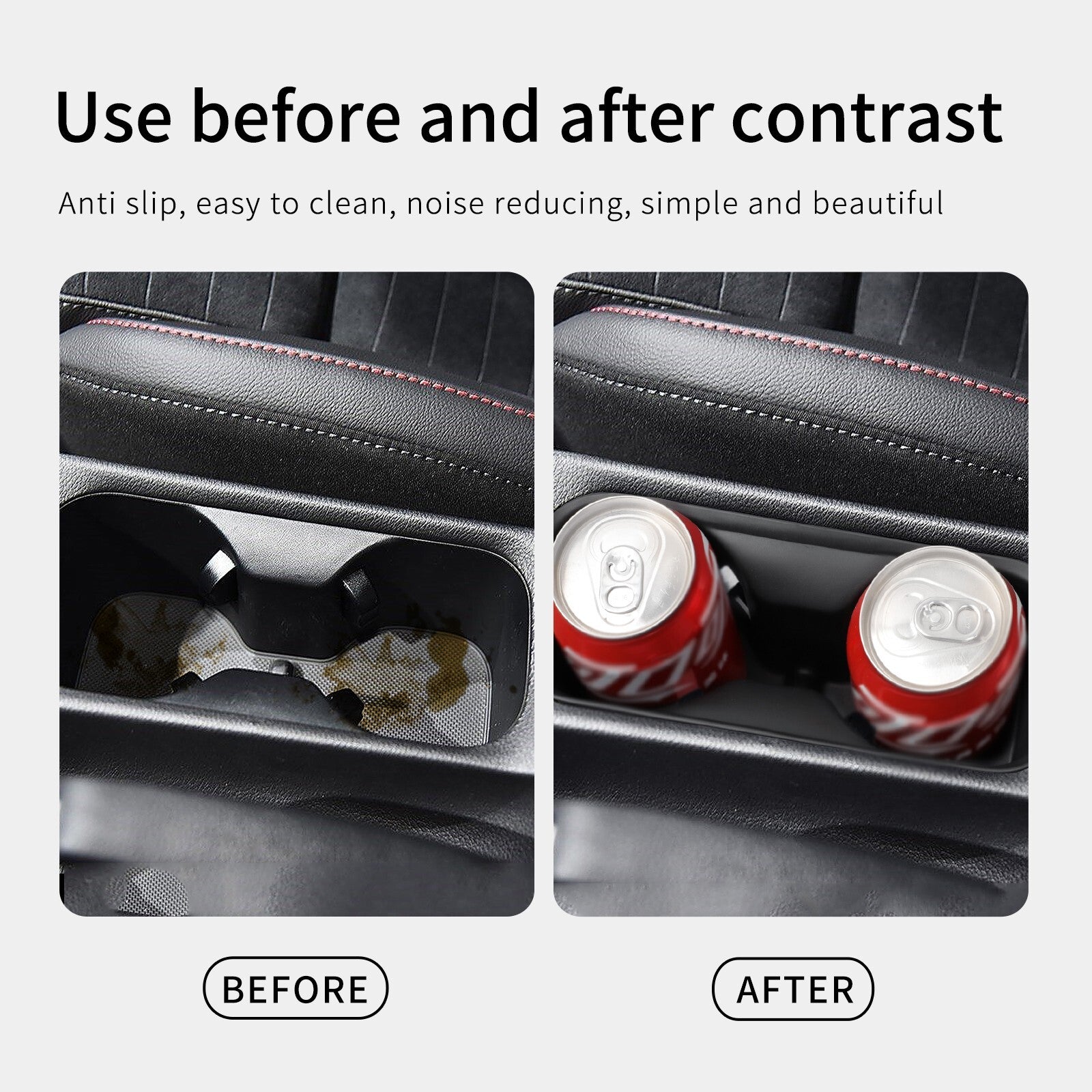 for Hyundai I30 I30 N Cup Holder Storage Box Shock-Absorbing Central Armrest