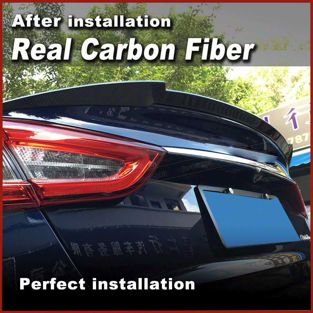 for Maserati Quattroporte Sedan 2013-15 REAL Carbon Rear Trunk Spoiler Boot Wing