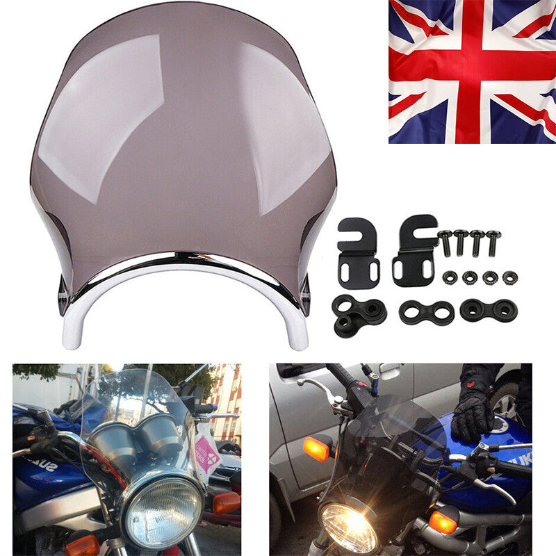 Motorcycle Round Headlight Windshield Windscreen for Honda for Kawasaki for Yamaha Suzuk