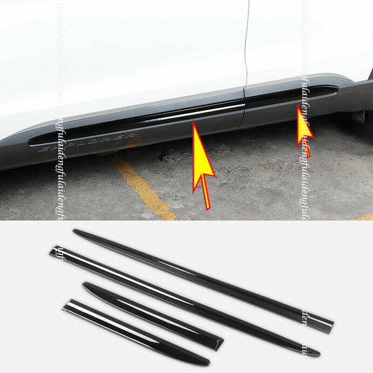 4Pcs Glossy Black Body Door Side Molding Trim Cover for Ford Explorer 2020-2022