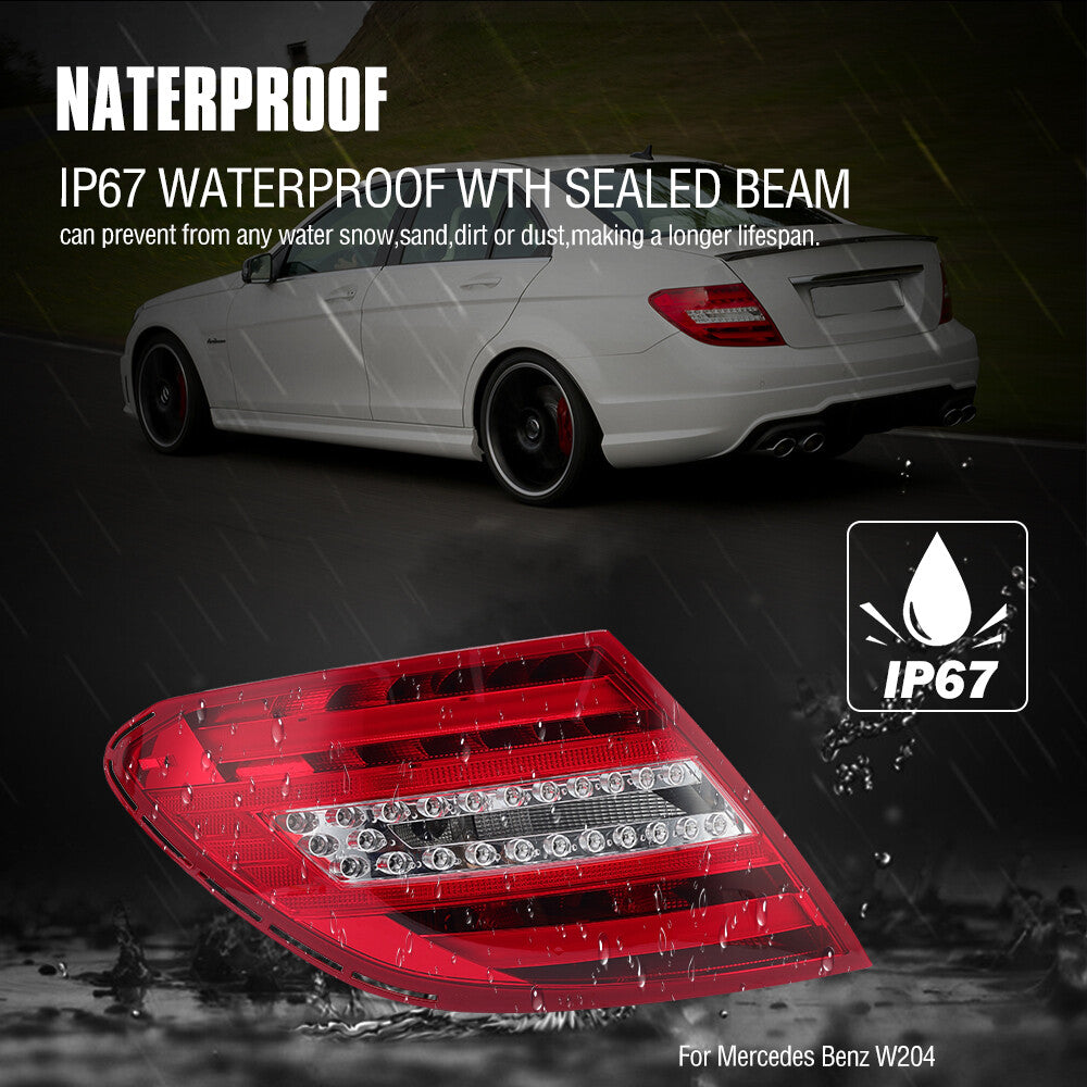 for Mercedes Benz W204 2011-2014 Left LED Tail Light Tail Lamp