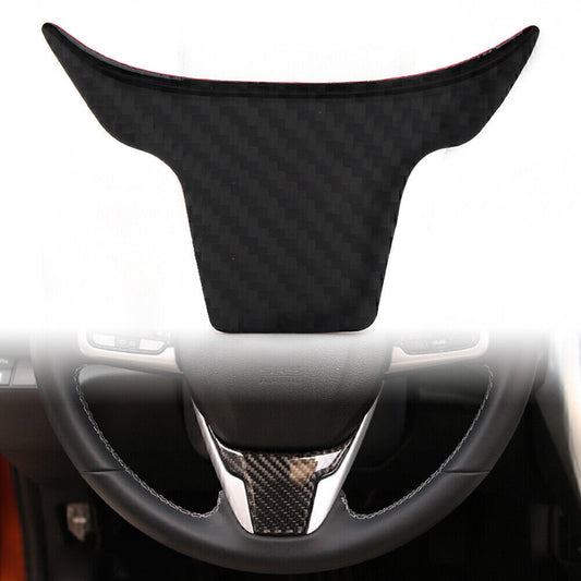 Interior Inner Steering Wheel Cover Trim Carbon Fiber for Honda for Civic 2016-2021