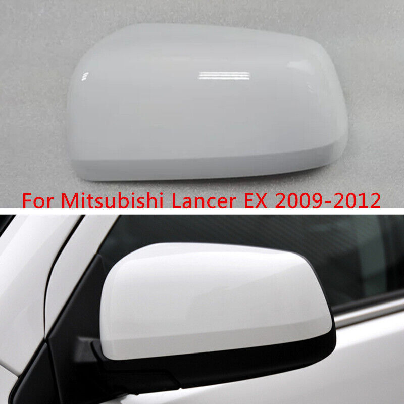 White Left Rearview Mirror Shell Cover Cap for Mitsubishi Lancer EX 2009-2012