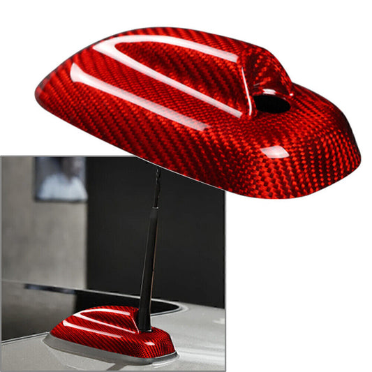 Carbon Fiber Red Shark Fin Antenna Cover Sticker for BMW for Mini Cooper F55 F56