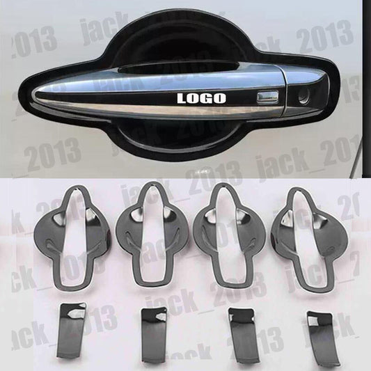 for Nissan Sentra 2013-2018 8PCS Black Side Door Handle Grand Bowl Cover Trim