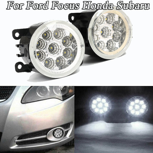 Pair of front fog lights and driving light LED bulbs for Ford right and left accessories