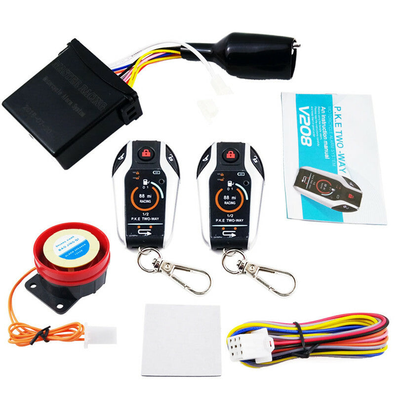 2 Way Motorcycle Alarm Device Anti-theft System Alarm Remote Engine Start Lock
