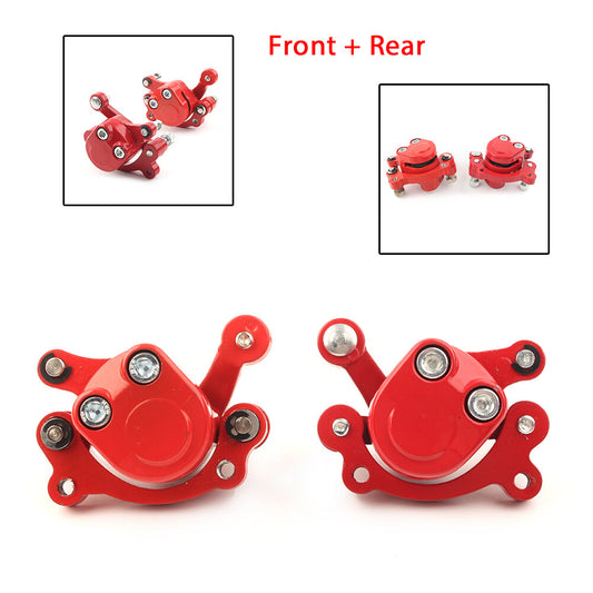 For 47cc 49cc for Mini Pocket Bike ATV Quad Front + Rear Disc Brake Caliper Pads Red