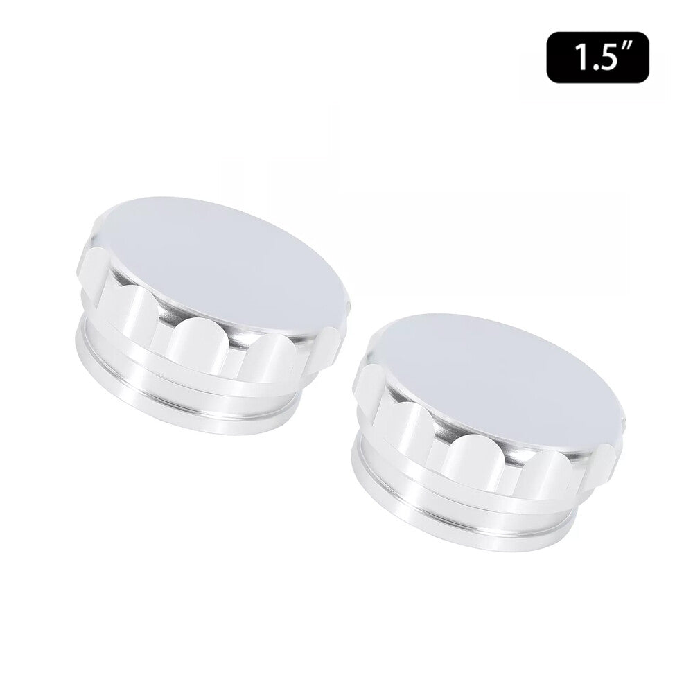 2x 1.5 Aluminium Alloy Weld On Filler Neck And Cap Oil, Fuel, Water Tank Silver