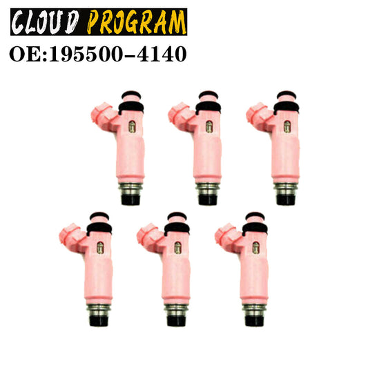 6 Pcs Fuel Injector Nozzle 195500-4140 for Mitsubishi Pajero Sport 6G72 3.0