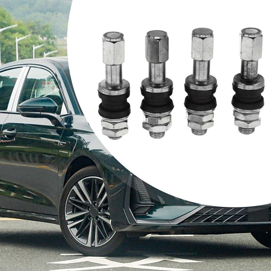 High Pressure Flush Chrome Metal Tire Valve Stems for Car Truck Set of 4