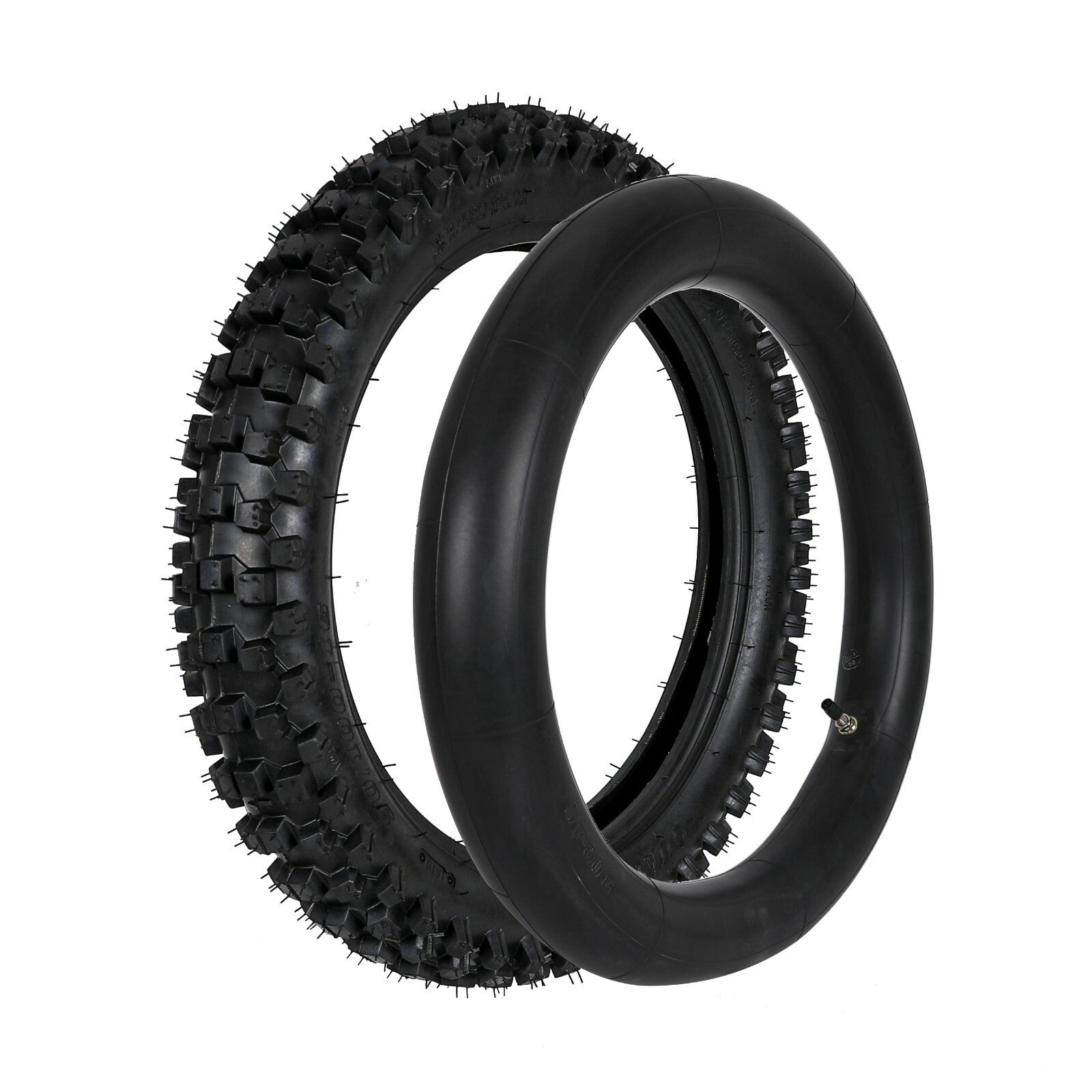 Front and rear 70/100-19 and 90/100-16 tires + tubing suitable for Honda CRF125, CRF150, and CR85 Pit bicycles.